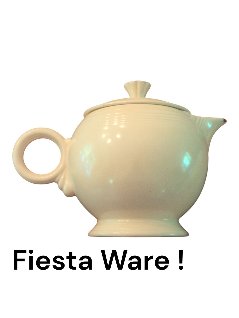 Vintage Fiesta Ware Homer Laughlin Cream Teapot